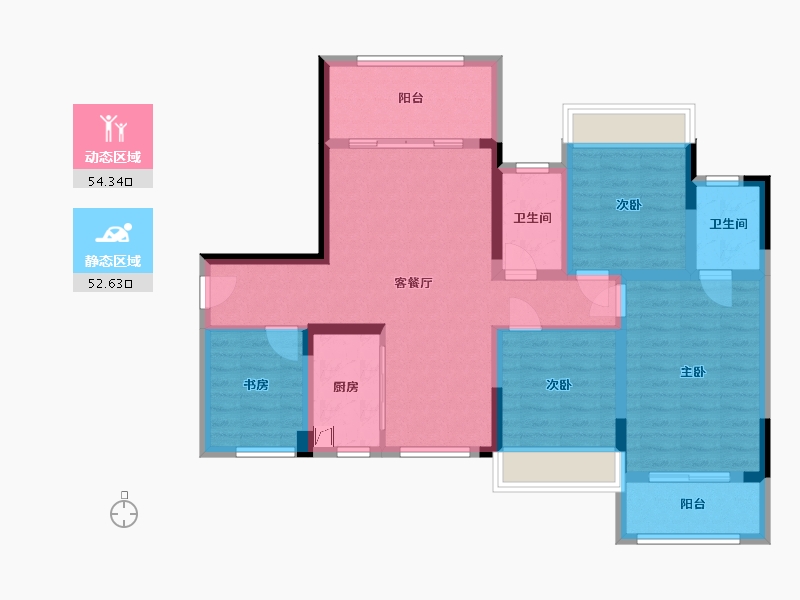 广西壮族自治区-桂林市-西宸源著-123.00-户型库-动静分区