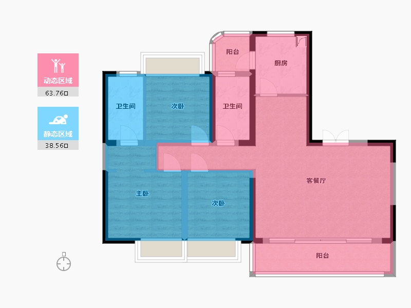 云南省-昆明市-古滇名城.春风小院-93.00-户型库-动静分区