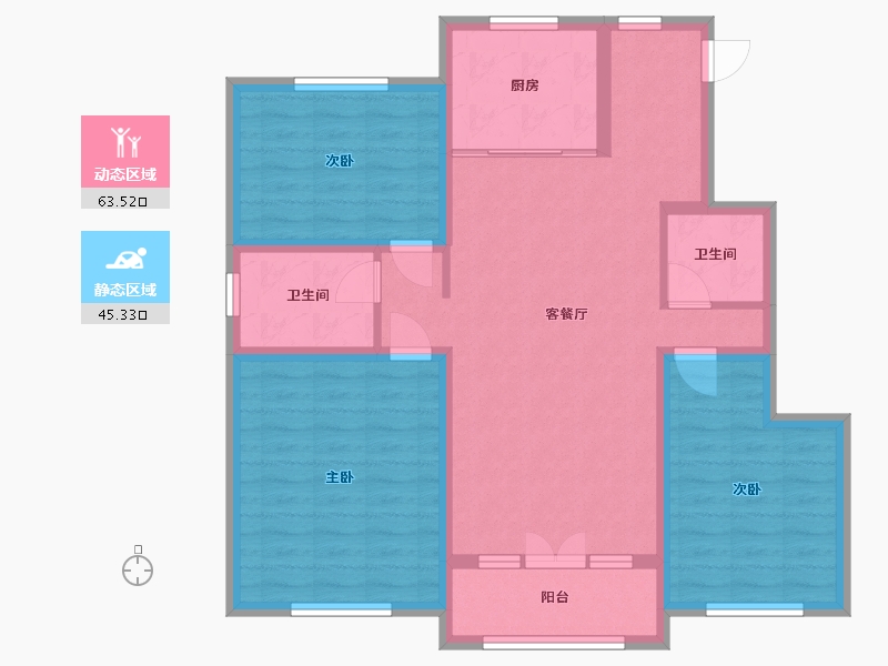 山东省-青岛市-上海花园-97.00-户型库-动静分区