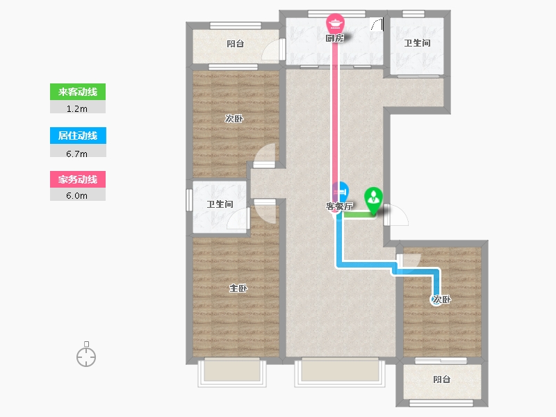 山东省-潍坊市-欣泰世纪城-北区-114.00-户型库-动静线