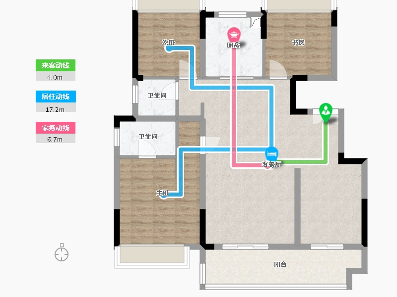 安徽省-滁州市-中央城-100.00-户型库-动静线