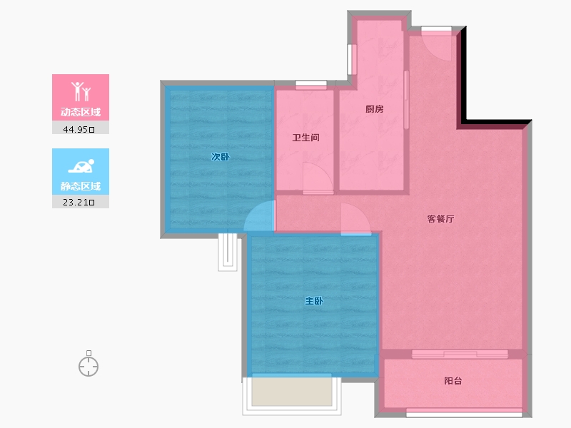 广西壮族自治区-南宁市-秋月蓝湾-65.23-户型库-动静分区