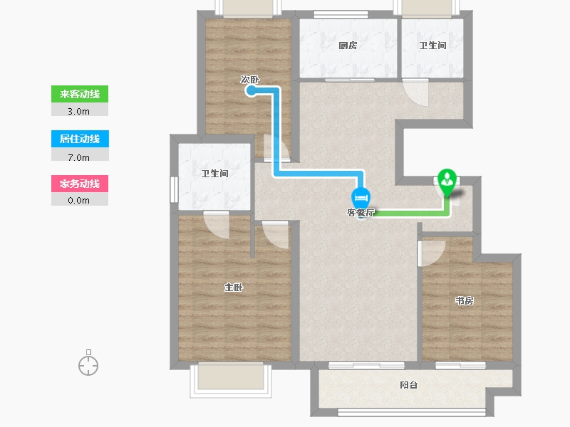 湖北省-武汉市-中交鸿园-86.64-户型库-动静线