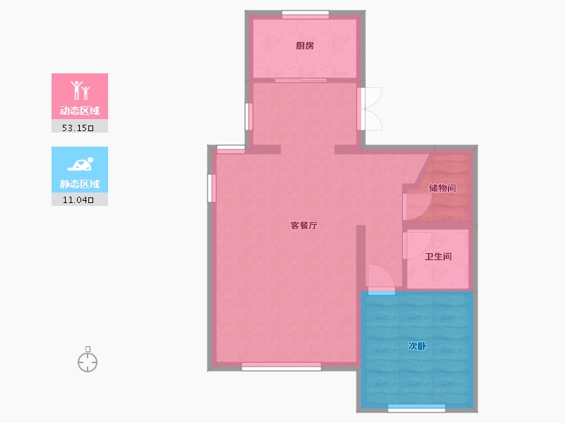 北京-北京市-世茂维拉-80.00-户型库-动静分区