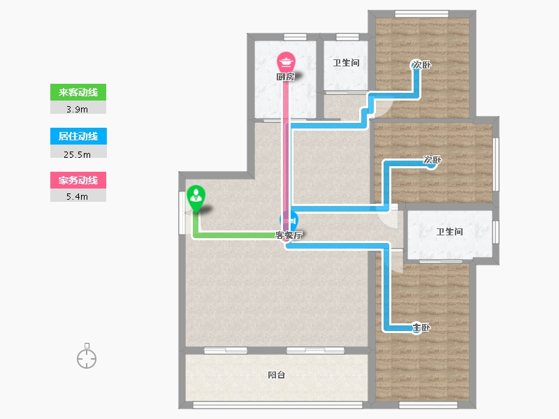 湖北省-十堰市-百强世纪城二期-124.00-户型库-动静线