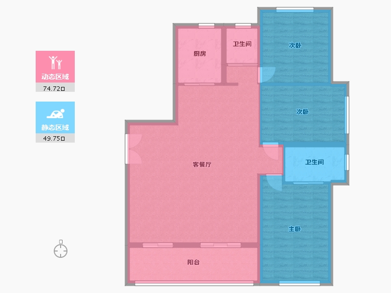 湖北省-十堰市-百强世纪城二期-124.00-户型库-动静分区