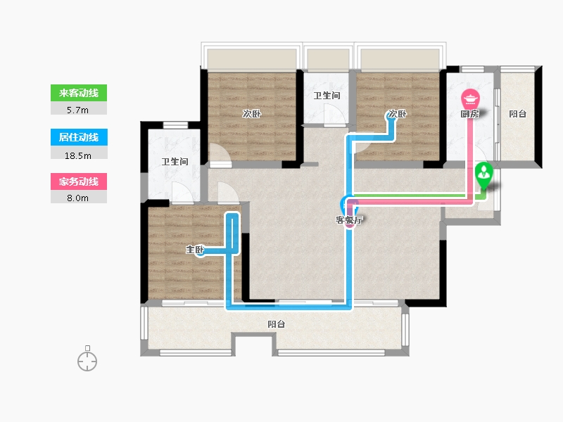 四川省-德阳市-江樾居-102.00-户型库-动静线