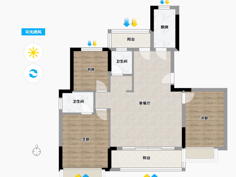 湖南省-衡阳市-万达-114.00-户型库-采光通风