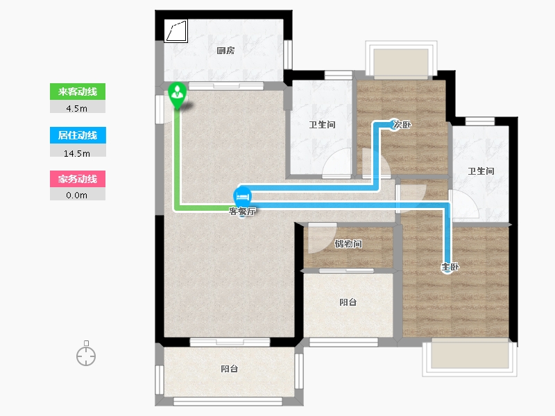 广东省-广州市-品秀星图-75.00-户型库-动静线