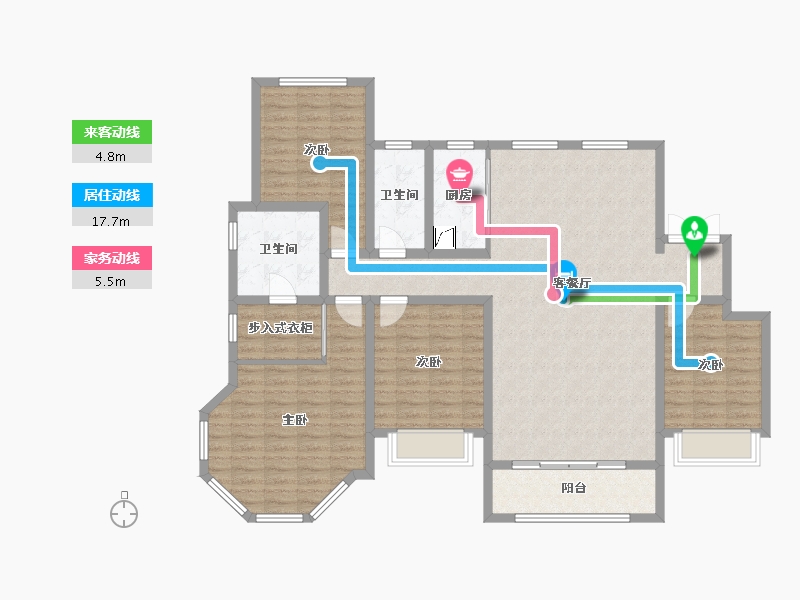 河北省-石家庄市-水木清华-140.00-户型库-动静线