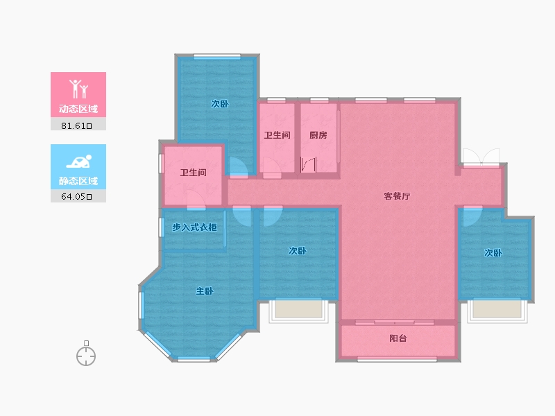 河北省-石家庄市-水木清华-140.00-户型库-动静分区