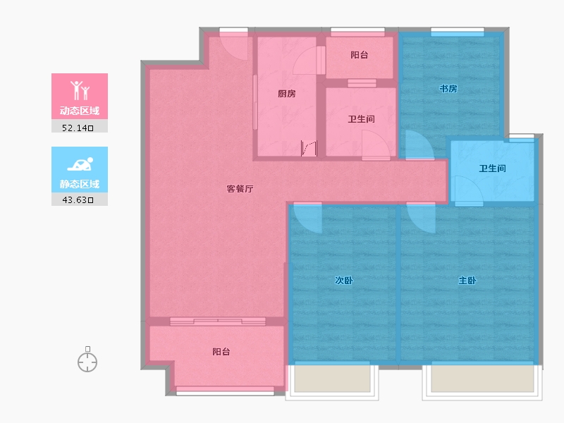 江西省-景德镇市-观溪郡-80.00-户型库-动静分区