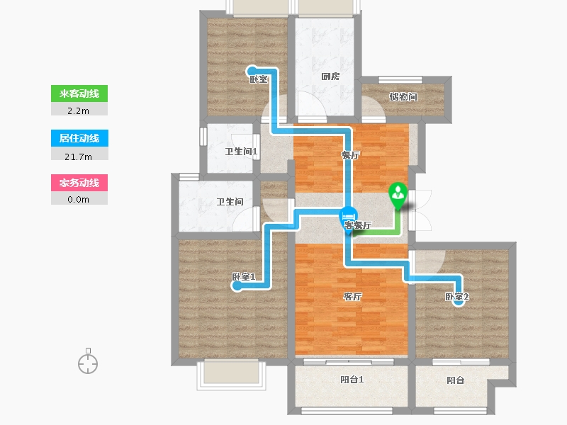 河北省-唐山市-璞樾风华-100.00-户型库-动静线