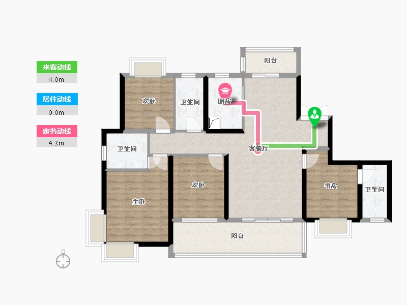 湖南省-长沙市-润和湘江天地-111.49-户型库-动静线