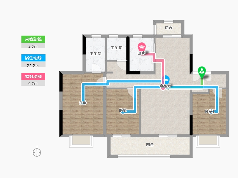 湖北省-宜昌市-保利山海大观-128.00-户型库-动静线