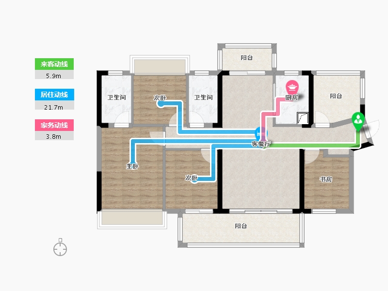 广西壮族自治区-柳州市-金科-156.00-户型库-动静线