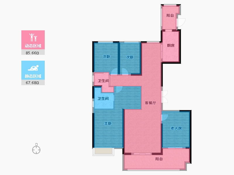 陕西省-渭南市-紫金城-138.00-户型库-动静分区