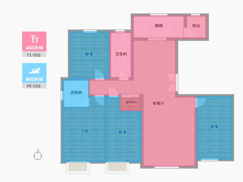 甘肃省-酒泉市-光明玺园-127.30-户型库-动静分区