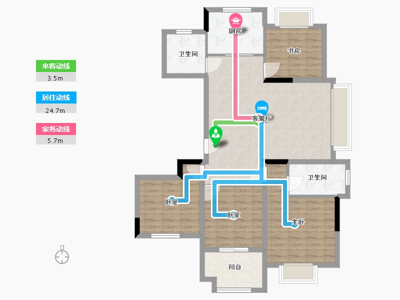 安徽省-宣城市-贝林·棠樾湾-99.80-户型库-动静线