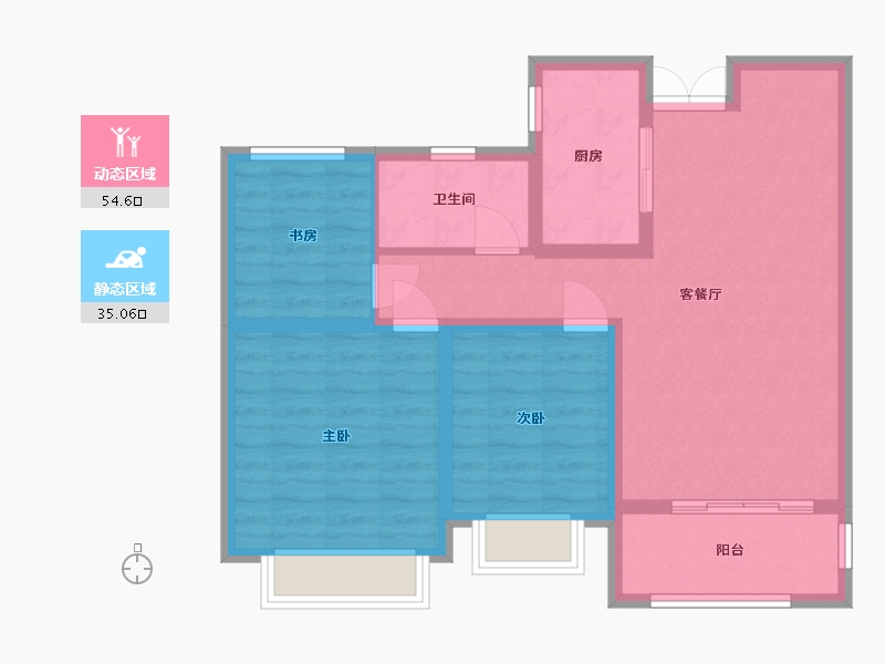 河南省-许昌市-北海腾飞花园-80.00-户型库-动静分区