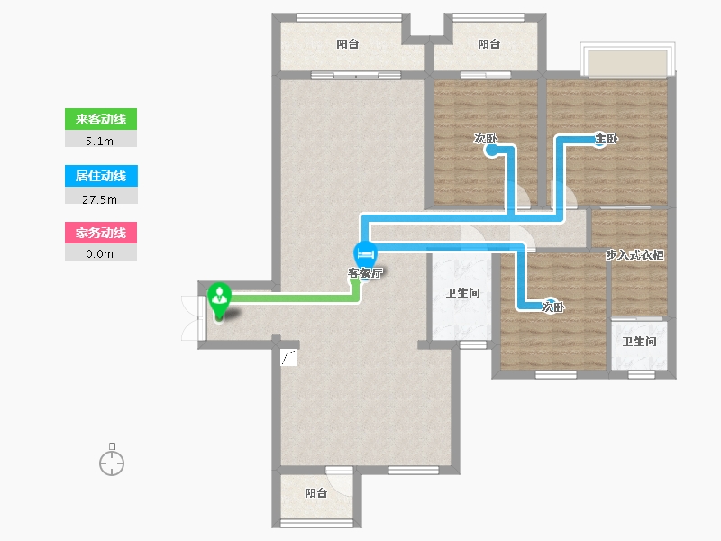 湖南省-岳阳市-警苑小区-123.00-户型库-动静线