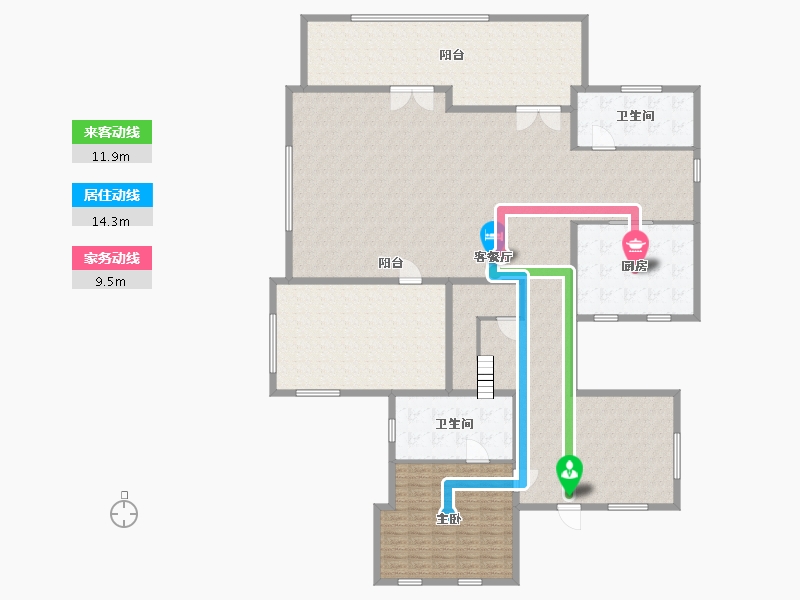 江苏省-苏州市-清水湾别墅-267.00-户型库-动静线