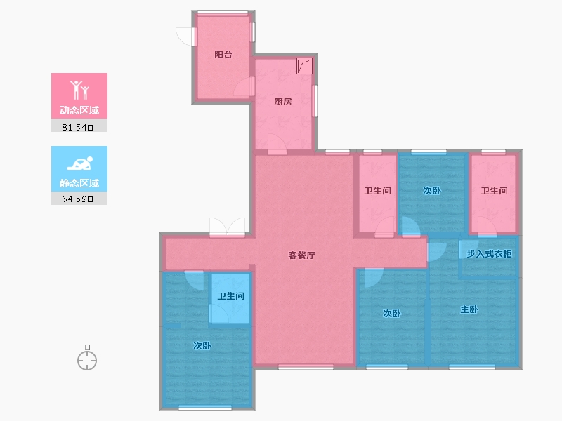 新疆维吾尔自治区-乌鲁木齐市-中海地产九号公馆-150.00-户型库-动静分区