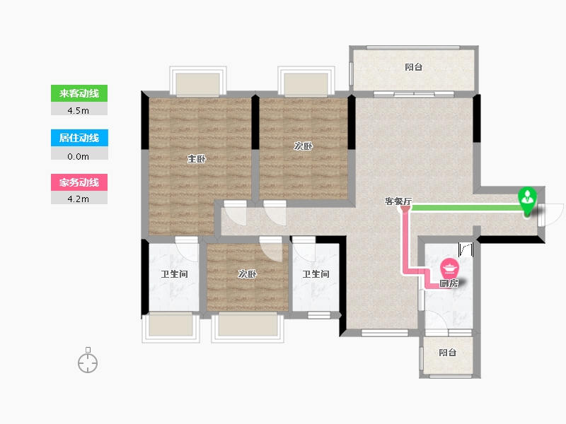 贵州省-贵阳市-凤凰栖-146.58-户型库-动静线