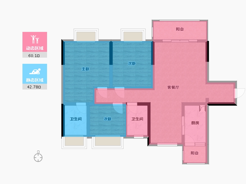 贵州省-贵阳市-凤凰栖-146.58-户型库-动静分区