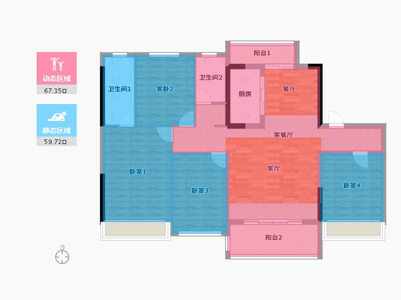 广西壮族自治区-柳州市-碧桂园·PARKROYAL-114.32-户型库-动静分区