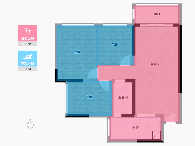 广东省-惠州市-惠州星河丹堤-F区-98.00-户型库-动静分区