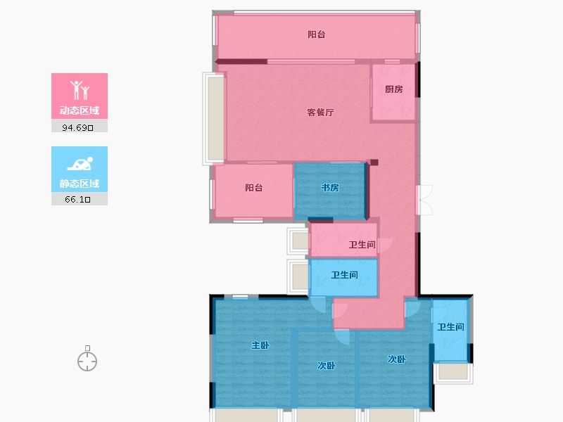 贵州省-贵阳市-云景世家-145.00-户型库-动静分区