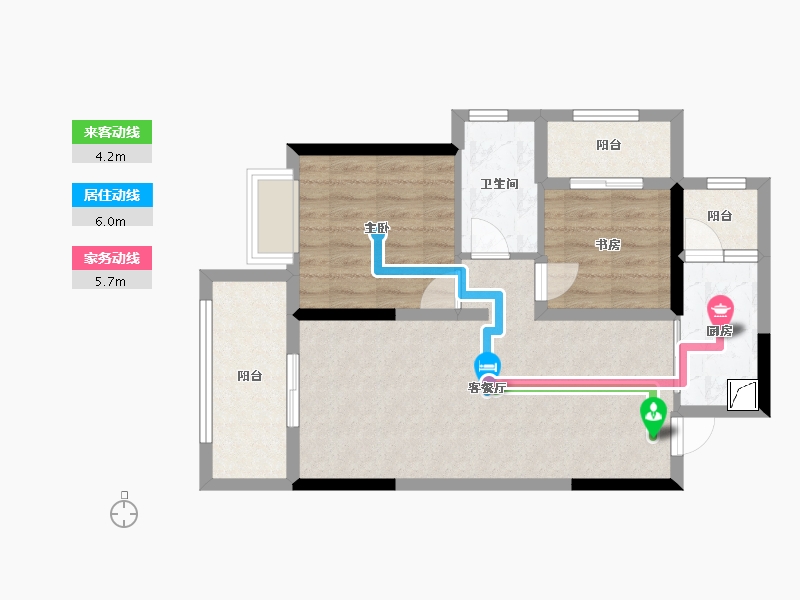 四川省-绵阳市-东润·书苑名家-140.00-户型库-动静线