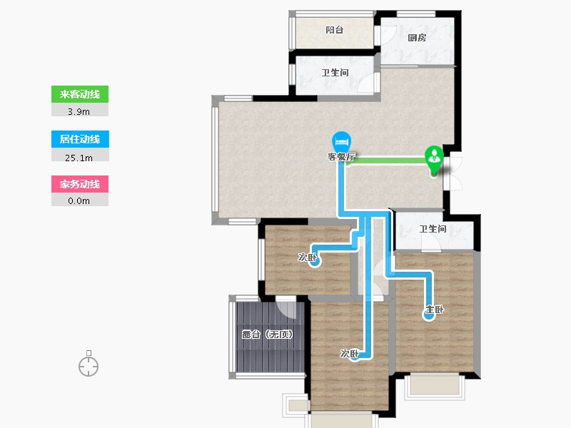 黑龙江省-鹤岗市-公职小区-117.80-户型库-动静线