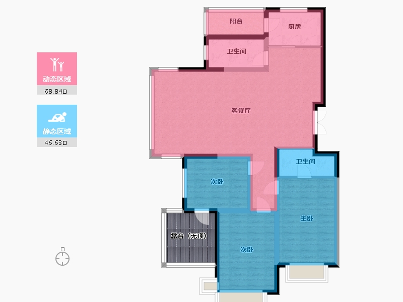 黑龙江省-鹤岗市-公职小区-117.80-户型库-动静分区