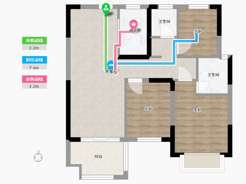 广西壮族自治区-北海市-东投海玥府-85.00-户型库-动静线