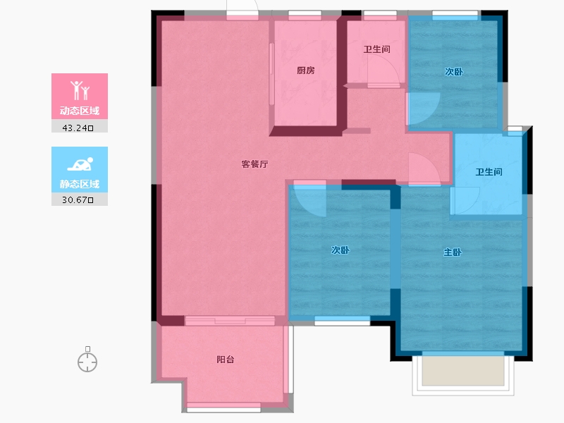 广西壮族自治区-北海市-东投海玥府-85.00-户型库-动静分区