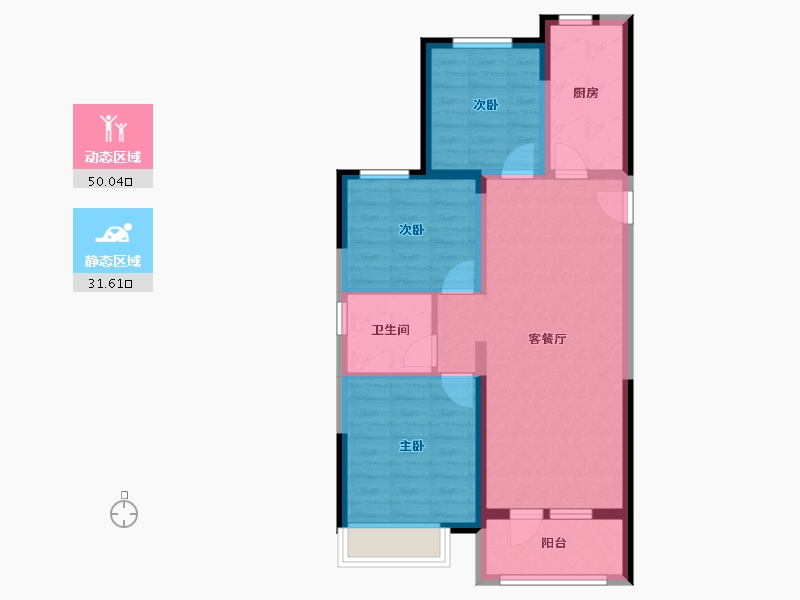 河北省-石家庄市-保利城-80.50-户型库-动静分区