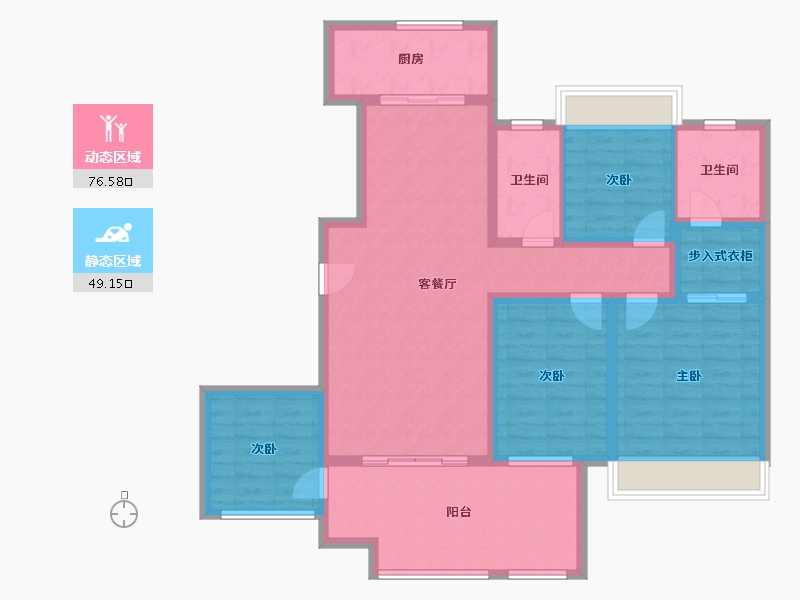 江苏省-南京市-新城香溢紫郡-175.00-户型库-动静分区