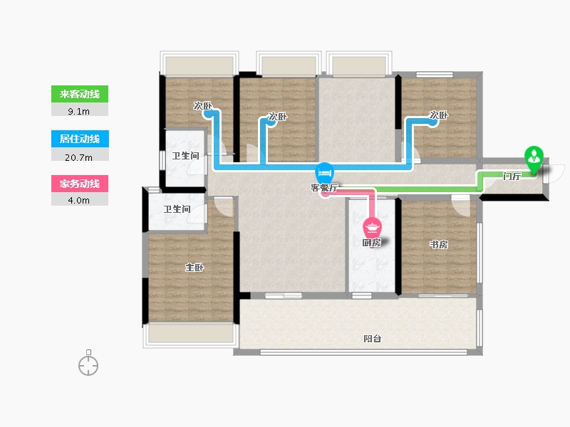 广西壮族自治区-玉林市-山水名城-114.06-户型库-动静线