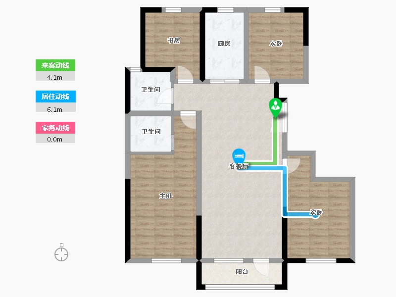 宁夏回族自治区-银川市-紫藤名著-100.00-户型库-动静线