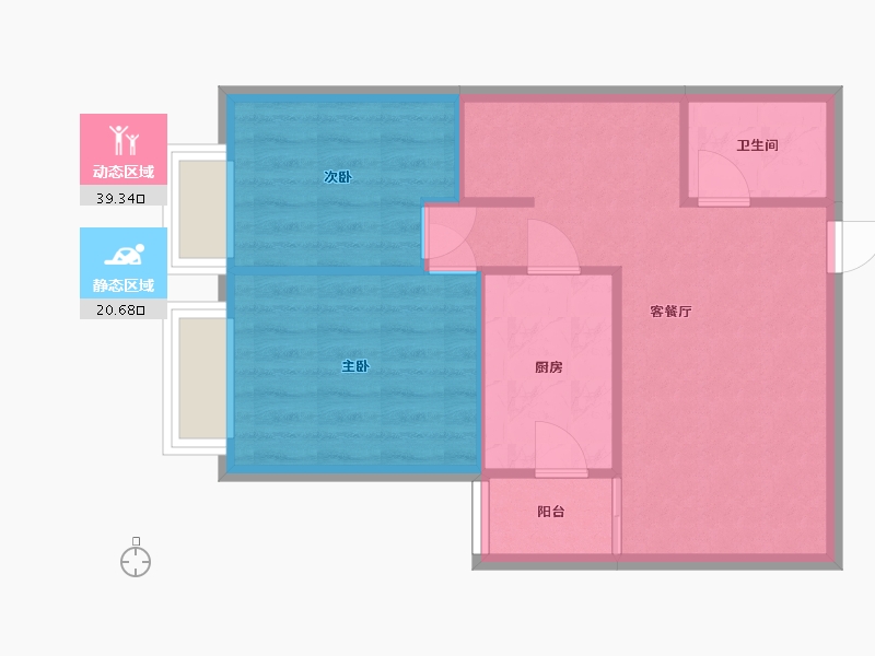 北京-北京市-广渠家园-53.00-户型库-动静分区