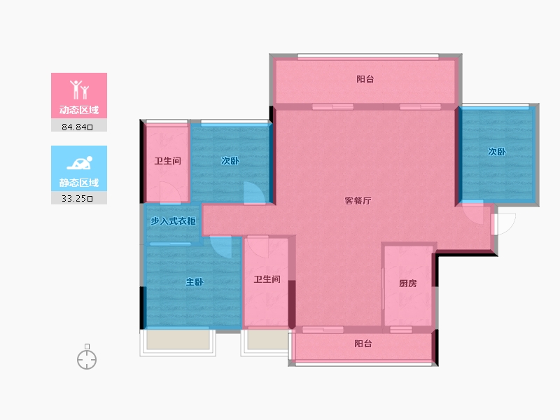 广东省-揭阳市-中南春风南岸-120.00-户型库-动静分区