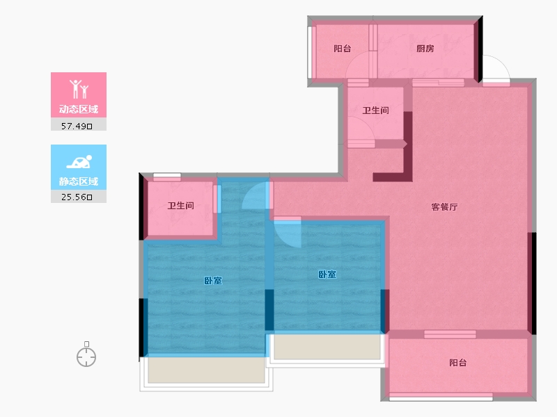 四川省-成都市-南苑大道-87.52-户型库-动静分区