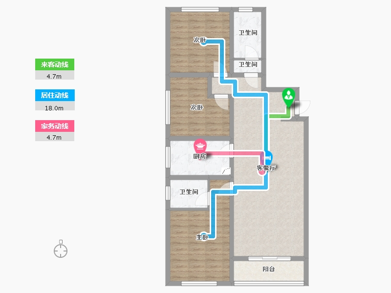 河北省-沧州市-三里家园-107.00-户型库-动静线