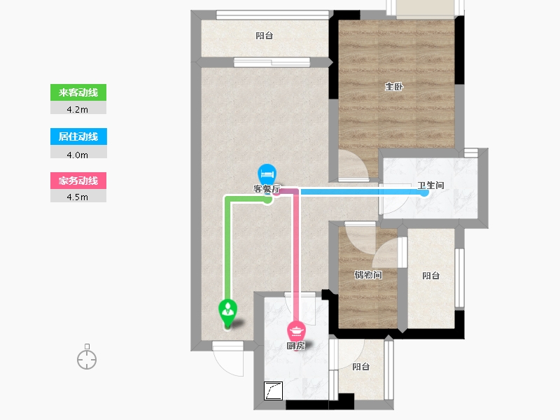 广西壮族自治区-防城港市-天和苑-60.00-户型库-动静线