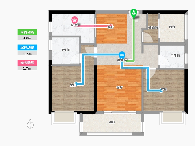 广东省-广州市-品秀星图-79.00-户型库-动静线