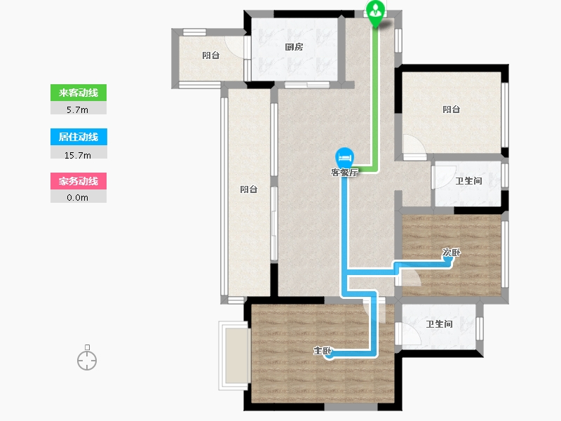 甘肃省-陇南市-东江庭院-140.00-户型库-动静线