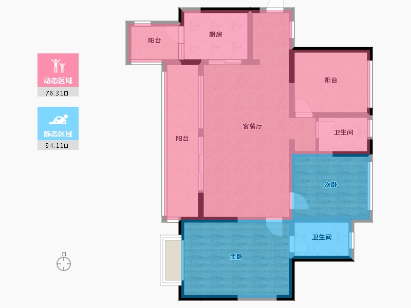 甘肃省-陇南市-东江庭院-140.00-户型库-动静分区