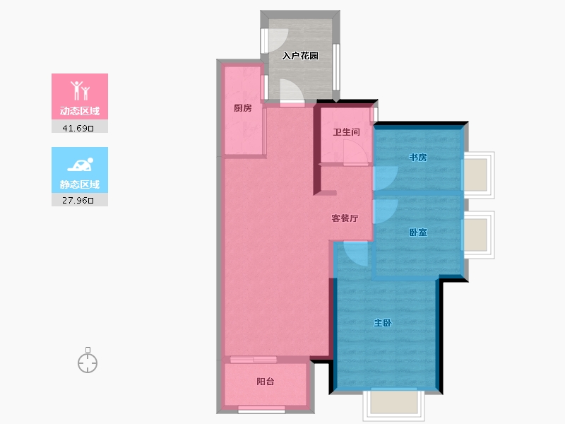 广东省-惠州市-实地常春藤-74.23-户型库-动静分区